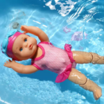 عروسک نوزاد شناگر سیلیکونی باطری خور
