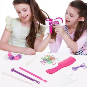 اسباب بازی دستگاه بافت مو باطری خور Diy Rope Bracelet Toy Set For Girls