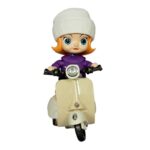عروسک دختر موتور وسپا سوار تکچرخ زن موزیکال