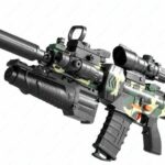 تفنگ توپ پرتاب کن و تیر اسفنجی رگباری شارژی دوربین دار M416