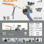 سوپر تفنگ تیر فومی اسفنجی رگباری شارژی M249