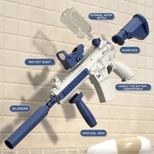 مشخصات، قیمت و خرید تفنگ آب پاش رگباری شارژی قابلیت نصب بطری M416 - ماهان تویز