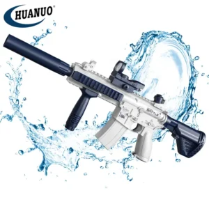مشخصات، قیمت و خرید تفنگ آب پاش رگباری شارژی قابلیت نصب بطری M416 - ماهان تویز