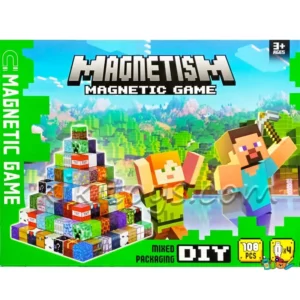 خرید لگو مگنتی مغناطیسی طرح ماینکرافت ۱۰۸ قطعه Magnetic Game - ماهان تویز
