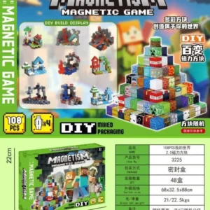 خرید لگو مگنتی مغناطیسی طرح ماینکرافت ۱۰۸ قطعه Magnetic Game - ماهان تویز