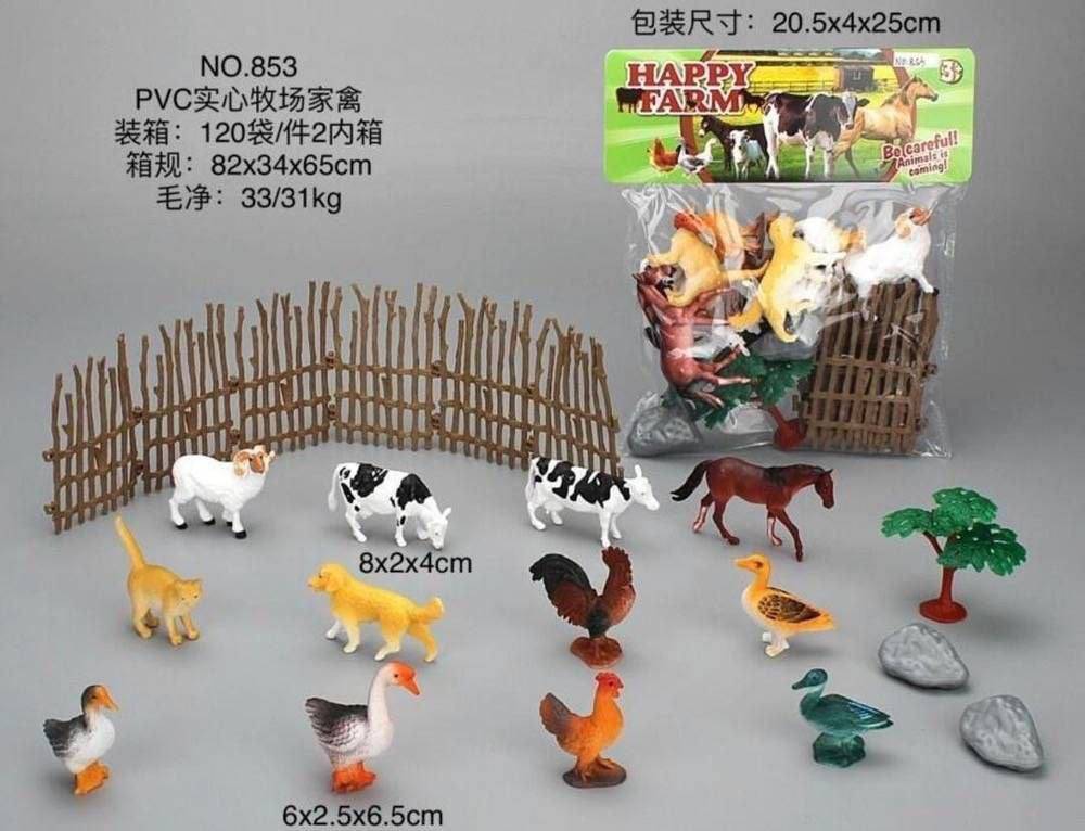 ست حیوانات مزرعه اسباب‌ بازی Happy Farm مدل 853